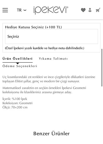 Beden İpekevi Zümrüt Yeşili Elitist Çizgili İpek Şal
