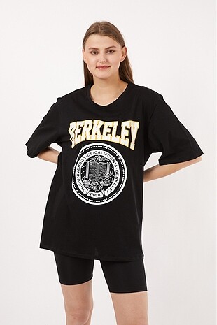 Berkeley baskılı oversize t-shiry