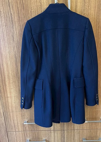 Zara Düğmeli Lacivert Kaban - Görsel 2