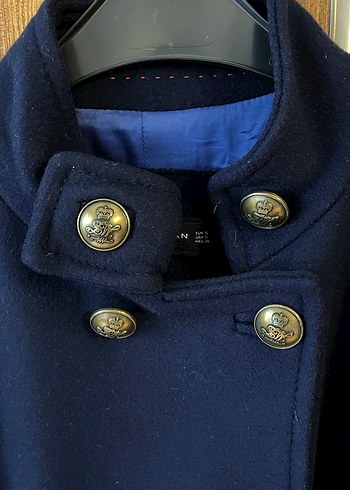 Zara Düğmeli Lacivert Kaban - Görsel 3