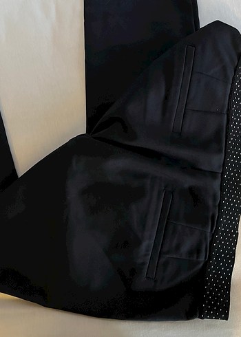 Zara Koyu mavi Kadın Kumaş Pantolon - Görsel 3