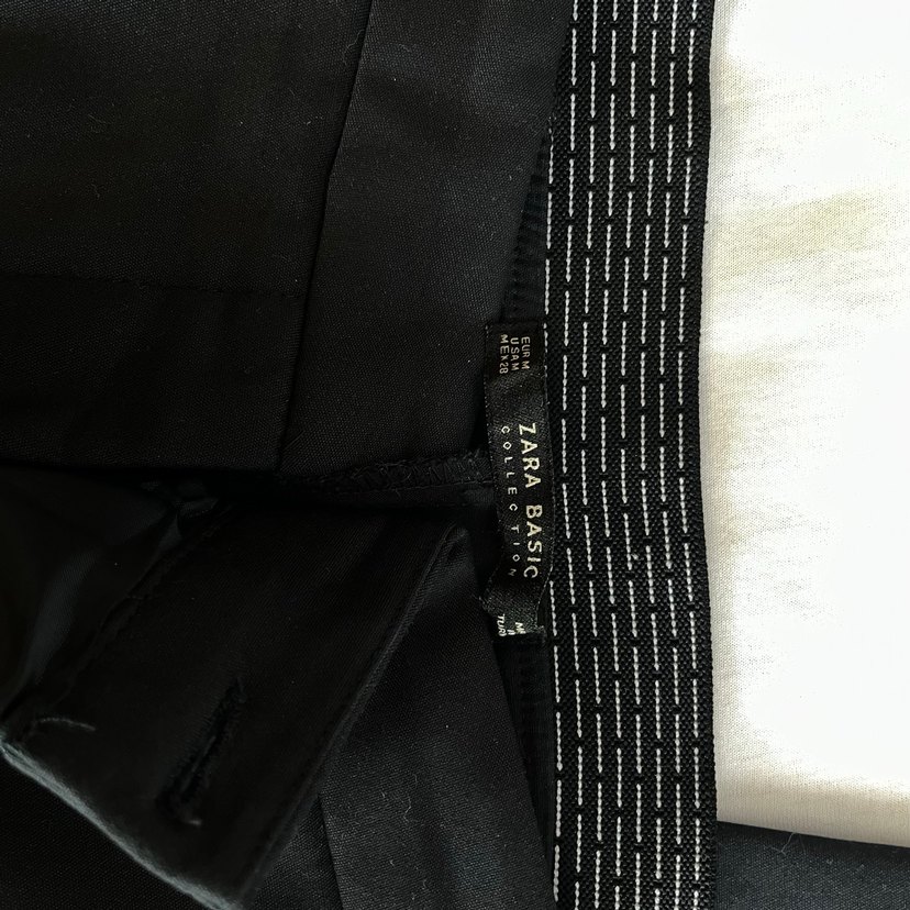 Zara Koyu mavi Kadın Kumaş Pantolon - Görsel 2