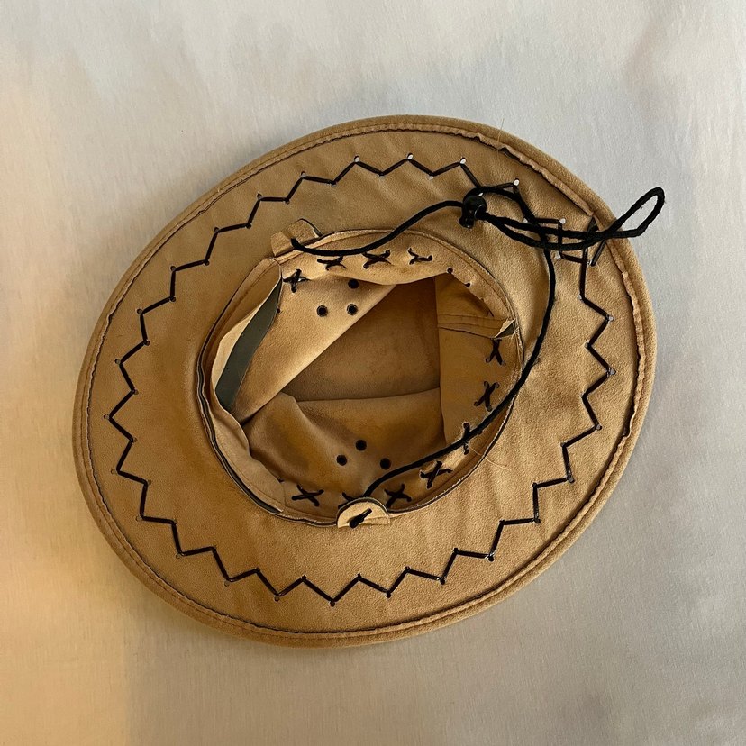 Bej Süet kovboy Kadın Şapka - Görsel 2