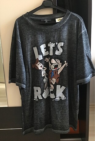 Mavi Let?s Rock Baskılı Tişört