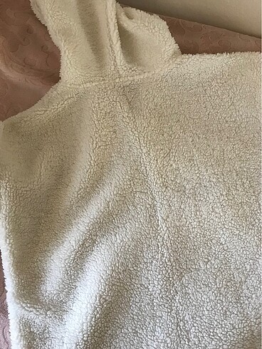 m Beden beyaz Renk Defacto oversize fit kanguru cepli yarım fermuarlı peluş sweat