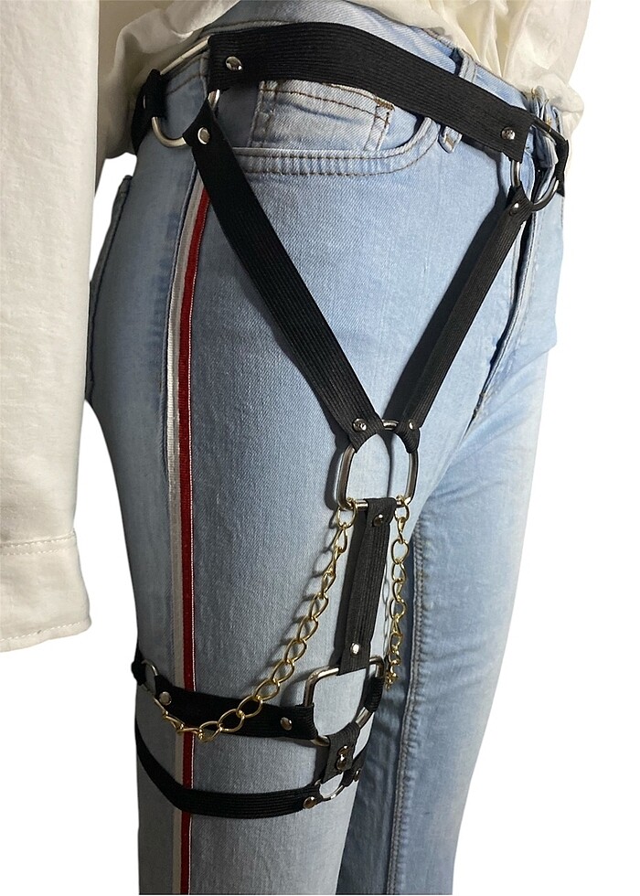 Bacak aksesuarı Body harness Strap vücut takısı - Görsel 4