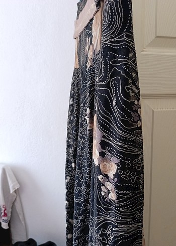 Siyah Desenli Uzun Bohem Kadın Etek - Görsel 4