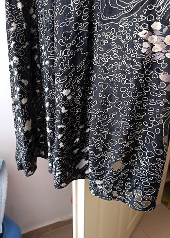 Siyah Desenli Uzun Bohem Kadın Etek - Görsel 3