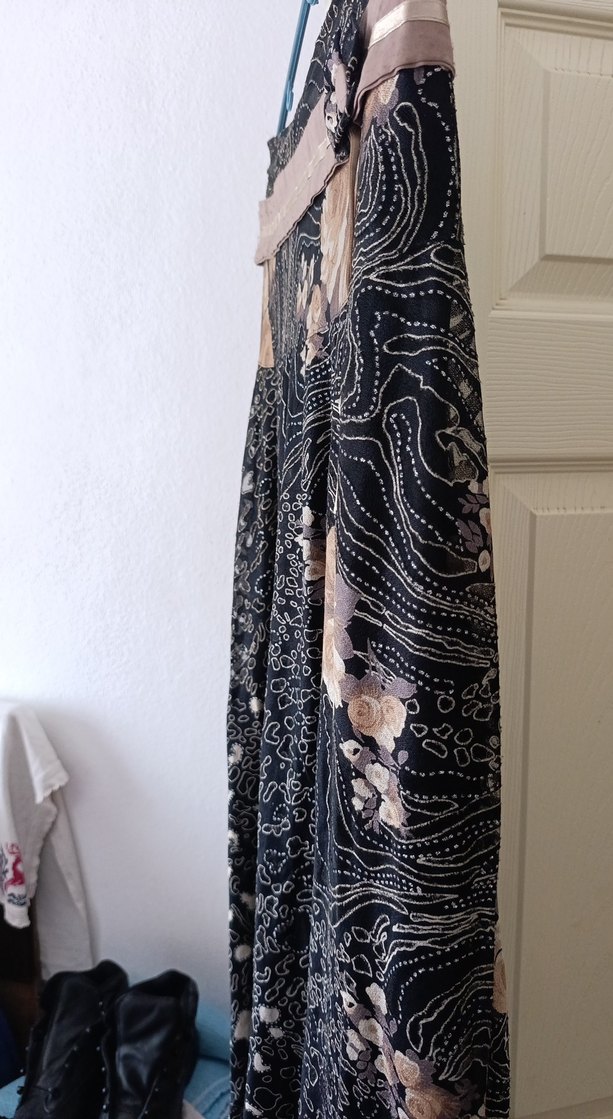Siyah Desenli Uzun Bohem Kadın Etek - Görsel 4