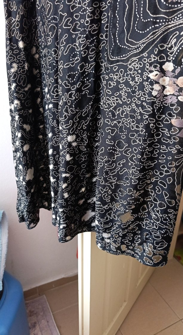 Siyah Desenli Uzun Bohem Kadın Etek - Görsel 3