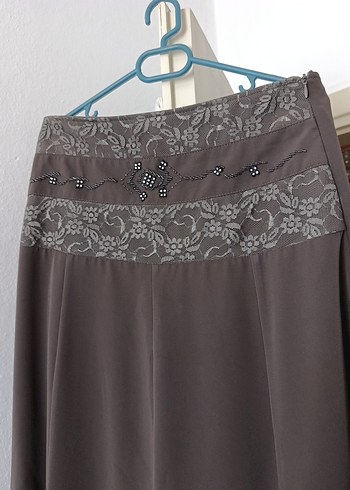 Gri Uzun Kadın Etek - Görsel 2