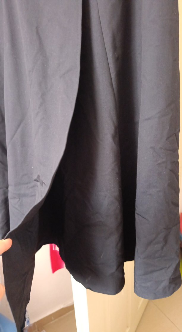 Lacivert Kadın Uzun Drapeli Etek - Görsel 5