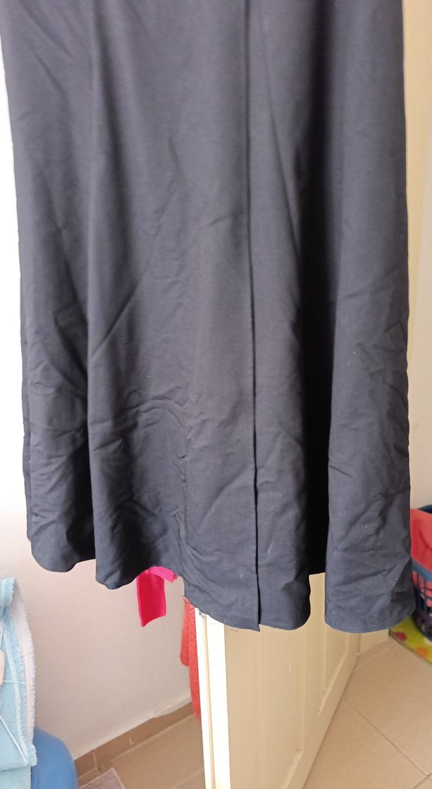 Lacivert Kadın Uzun Drapeli Etek - Görsel 3