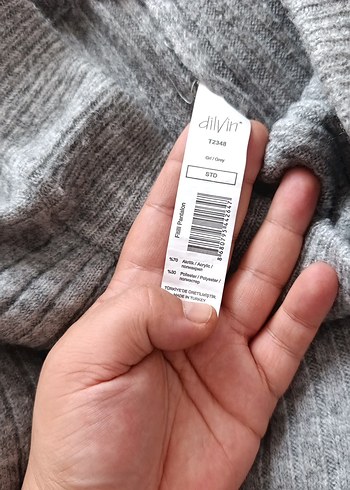 Kadın Gri Örgü Triko Pantolon - Görsel 5