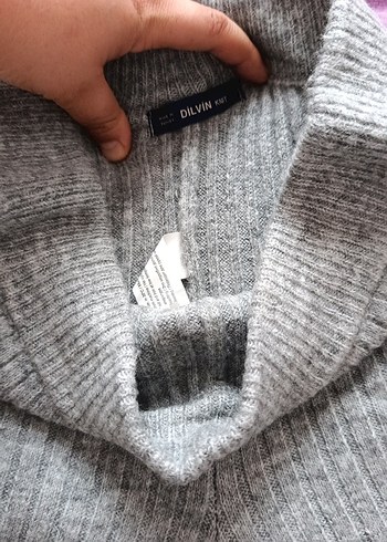 Kadın Gri Örgü Triko Pantolon - Görsel 4