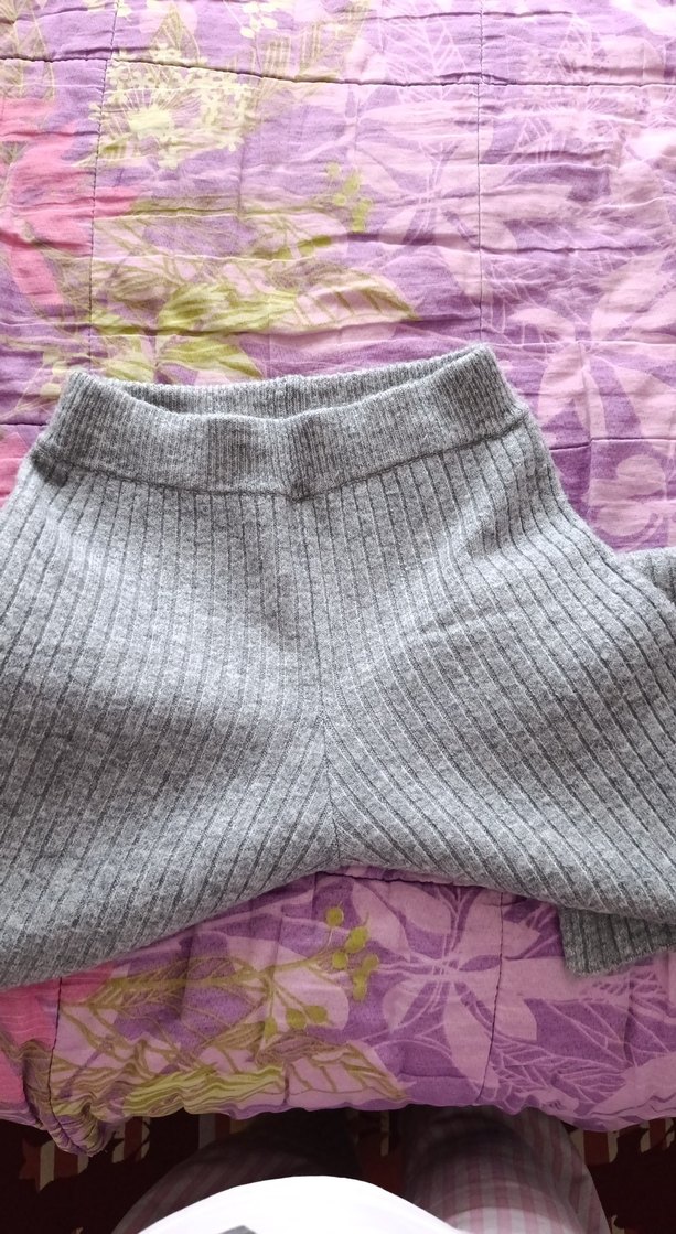 Kadın Gri Örgü Triko Pantolon - Görsel 3