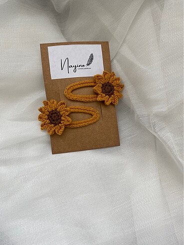 Ayçiçeği model örgü toka - Görsel 2