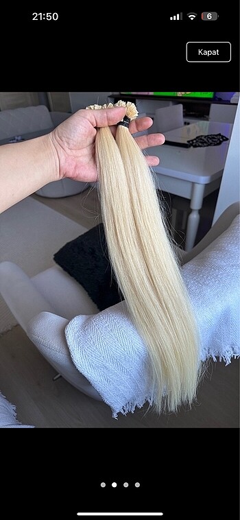70 cm 236 adet orjinal gerçek saç