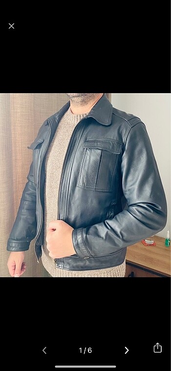 Orijinal Erkek Deri Biker Ceket