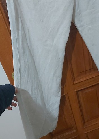 Diğer Bej Kadın Keten Rahat Kesim pantolon