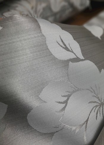 Gri Çiçek Desenli Modern Kırlent Kılıfı - Görsel 6