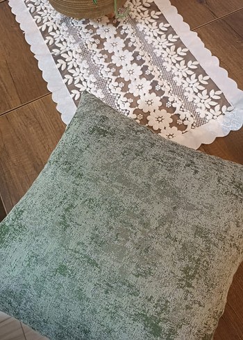 Modern Klasik Gri-Yeşil Düz Dekoratif kırlent kılifı - Görsel 6