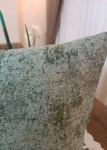 Modern Klasik Gri-Yeşil Düz Dekoratif kırlent kılifı - Görsel 3