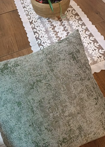 Modern Klasik Gri-Yeşil Düz Dekoratif kırlent kılifı - Görsel 4