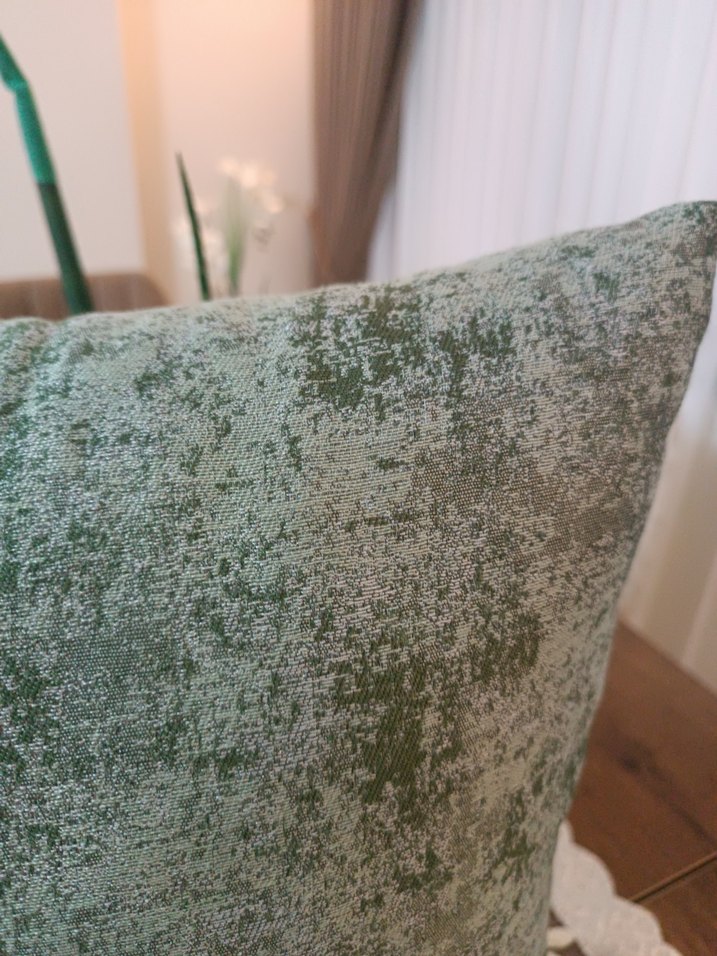 Modern Klasik Gri-Yeşil Düz Dekoratif kırlent kılifı - Görsel 3