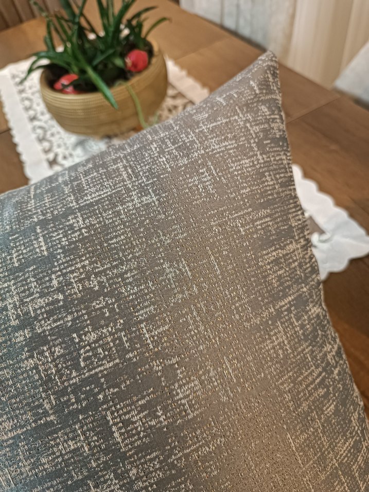 Gri Modern Düz Dekoratif kirlent - Görsel 3