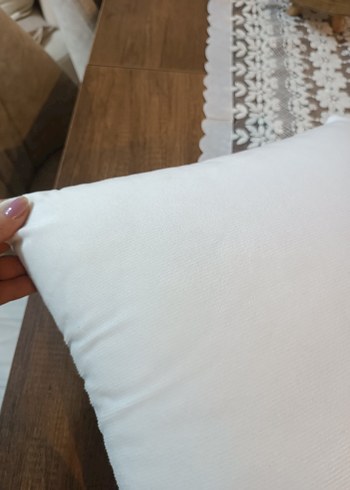 Beyaz Modern Düz Dekoratif kırlent kılıfı - Görsel 6