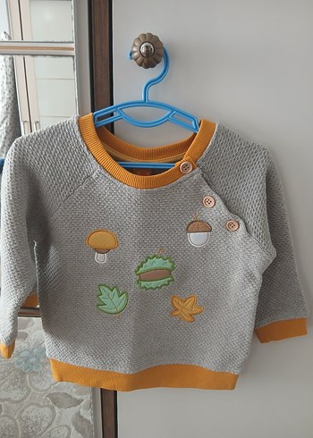 Gri Nakışlı Erkek Çocuk Triko Kazak - Görsel 2