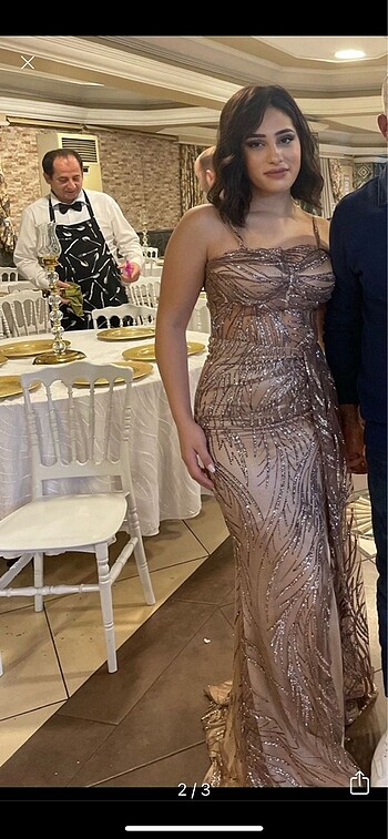 Zara Askılı Uzun abiye