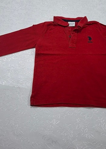 Koyu Kırmızı Erkek Çocuk Uzun Kollu Polo Tişört - Görsel 2