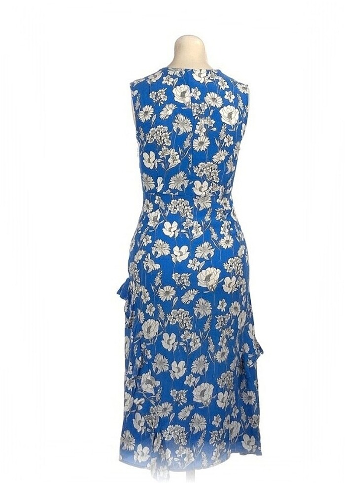 Koton mavi cicekli elbise - Görsel 2