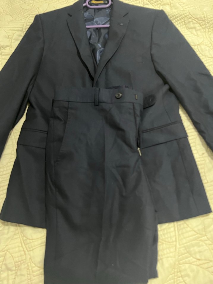 Erkek Siyah Düğmeli Regular Fit Takım Elbise - Görsel 3