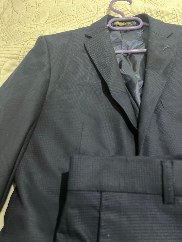 Erkek Siyah Düğmeli Regular Fit Takım Elbise - Görsel 2