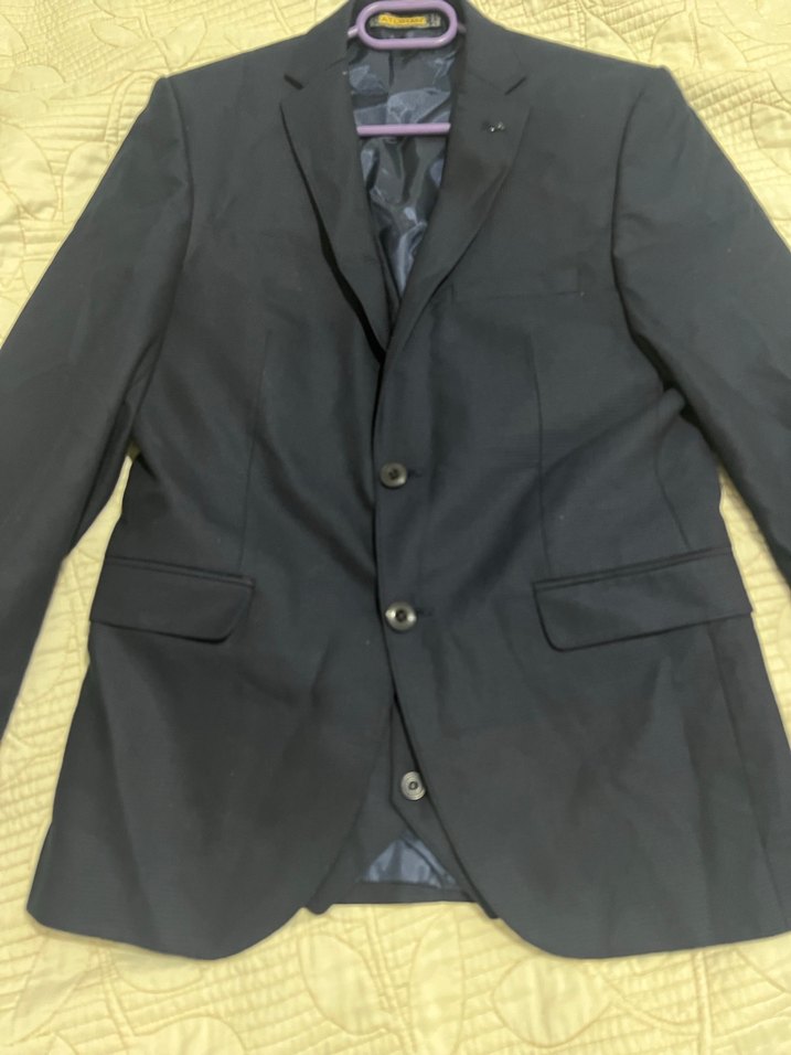 Erkek Siyah Düğmeli Regular Fit Takım Elbise - Görsel 4