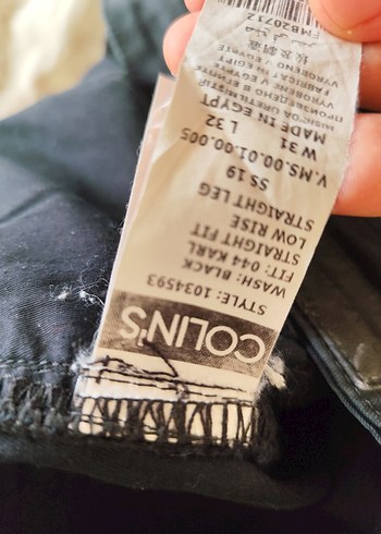 Düğmeli Siyah erkek Bol Kesim Denim Pantolon - Görsel 3