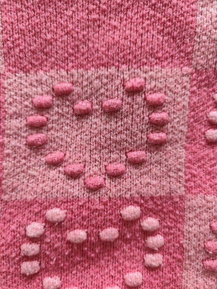 Kalp Desenli Pembe Kız Çocuk Triko Kazak - Görsel 2