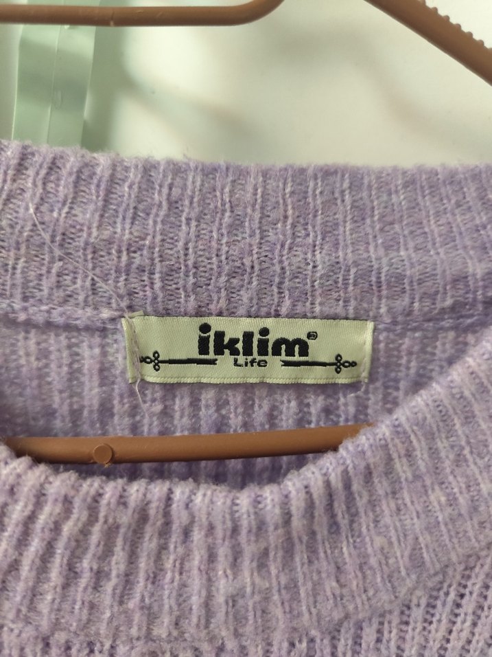 Mor Triko Kadın Salaş Kazak - Görsel 2