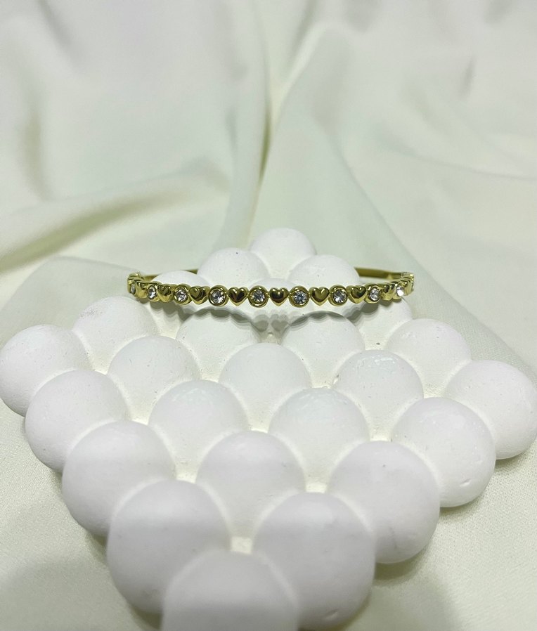 Altın Renkli Boncuklu Kadın Bileklik - Görsel 2