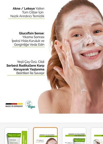 Beden Renk Vitayes Yeşil Çay Arındırıcı Köpüren Yüz Yıkama Jeli