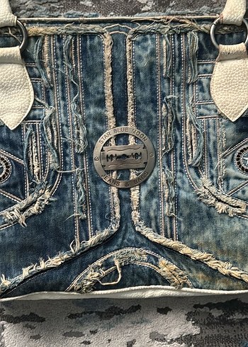 Y2k grunge kol çantası kot çanta kot kol çantası - Görsel 2