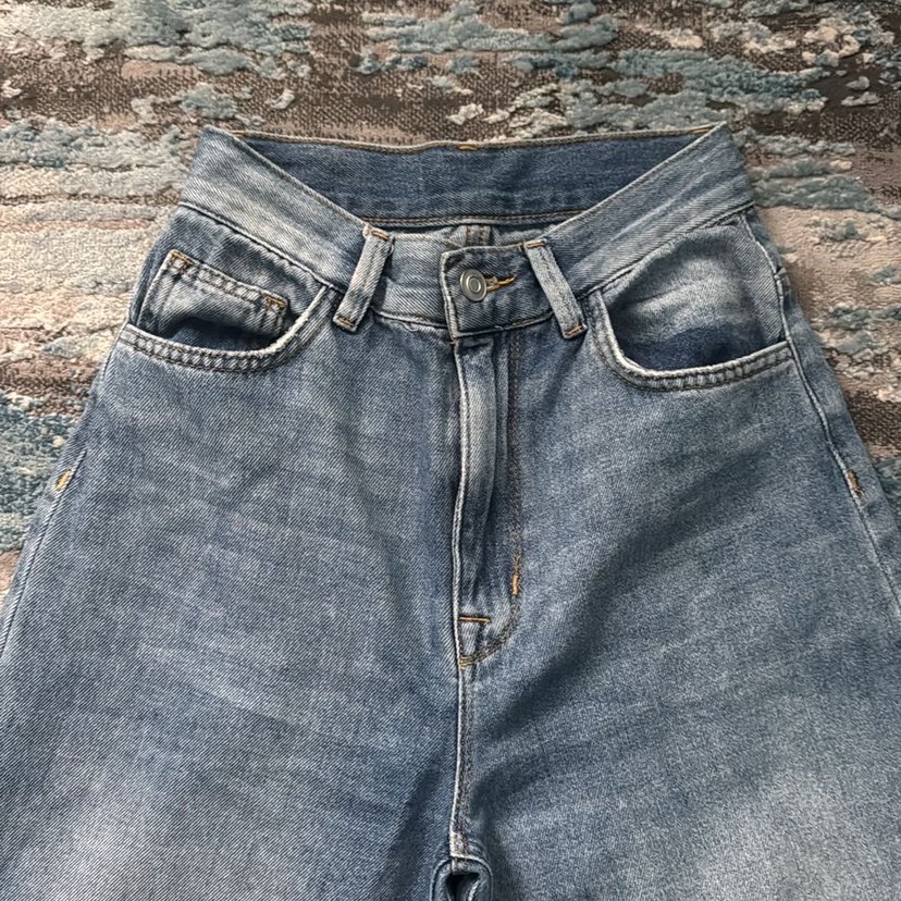 Y2k vintage flare jean bol paça pantolon ispanyol kot pantolon - Görsel 5