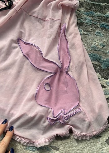 Playboy y2k babydoll askılı üst - Görsel 2