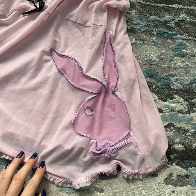 Playboy y2k babydoll askılı üst - Görsel 2