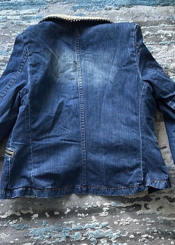 Mavi Denim Kürklü kot Ceket y2k kürklü kot ceket - Görsel 6