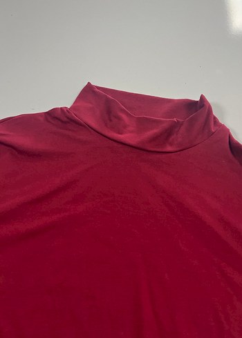 Bordo Uzun Kollu parmak detaylı body - Görsel 3