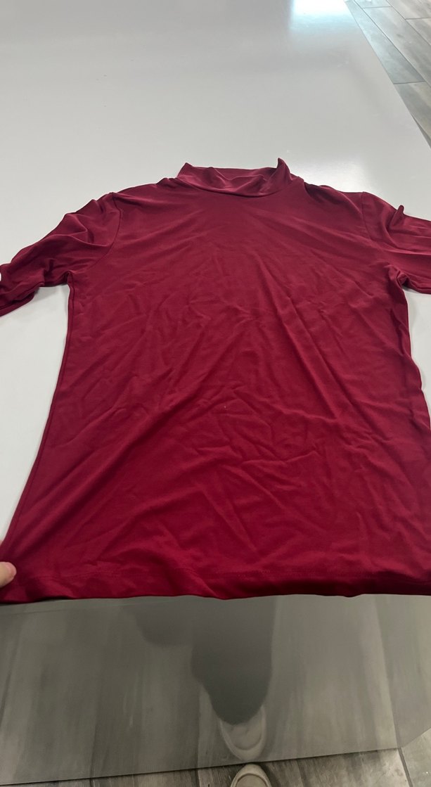 Bordo Uzun Kollu parmak detaylı body - Görsel 4